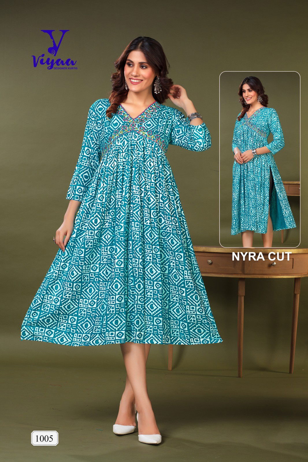 Viyaa Bul Bul Rayon Alia Cut Designer Kurtis Catalog
